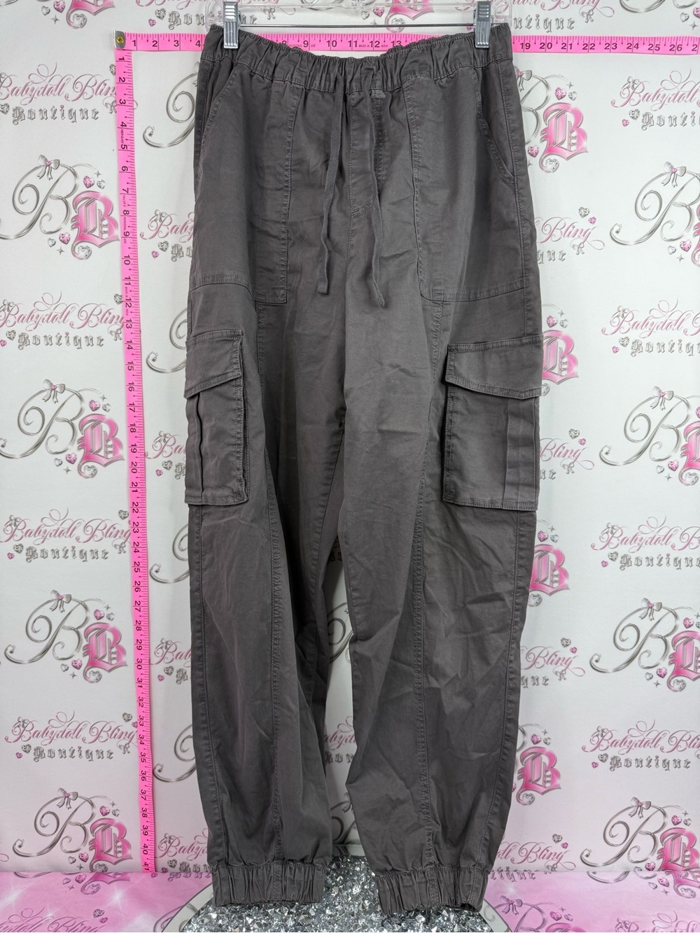 Garage pants joggers grey cargo pockets Gray Cargo Jogger Pants